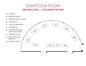NJWFF Floorplan 2019 Saratoga Room